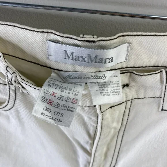 MaxMara White High Rise Jeans Size 4